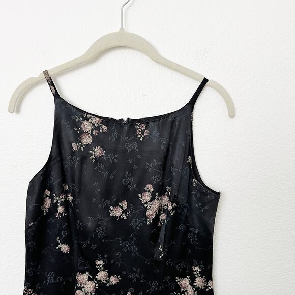 [Vintage] All That Jazz 90s Y2K Floral Satin High Neck Halter Blouse Sz Small S - Picture 3 of 9